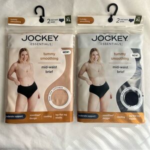 Jockey Essentials Tummy Smoothing Mid-Waist Briefs Black Tan XL 4 Pairs